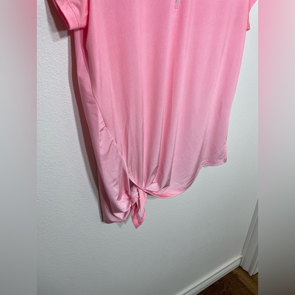 2/$10🌟Jamie sadock shirt size large pink tie front quarter zip golf shirt - Picture 6 of 7